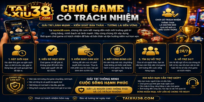 Chơi game có trách nhiệm khi chơi tài xỉu online